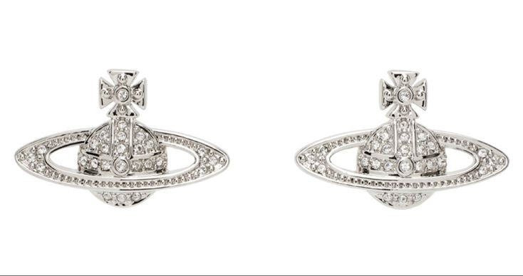 🪐 VW Silver diamond earrings